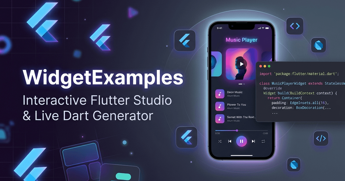 Development Sample Icon WidgetExamples — Flutter Widgets, Fixes & Developer Tools